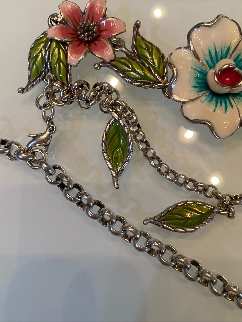Vintage & Designer Chain Belt Bundle - Etika, Taiwan Floral, Korea Pearl (4 pc)
